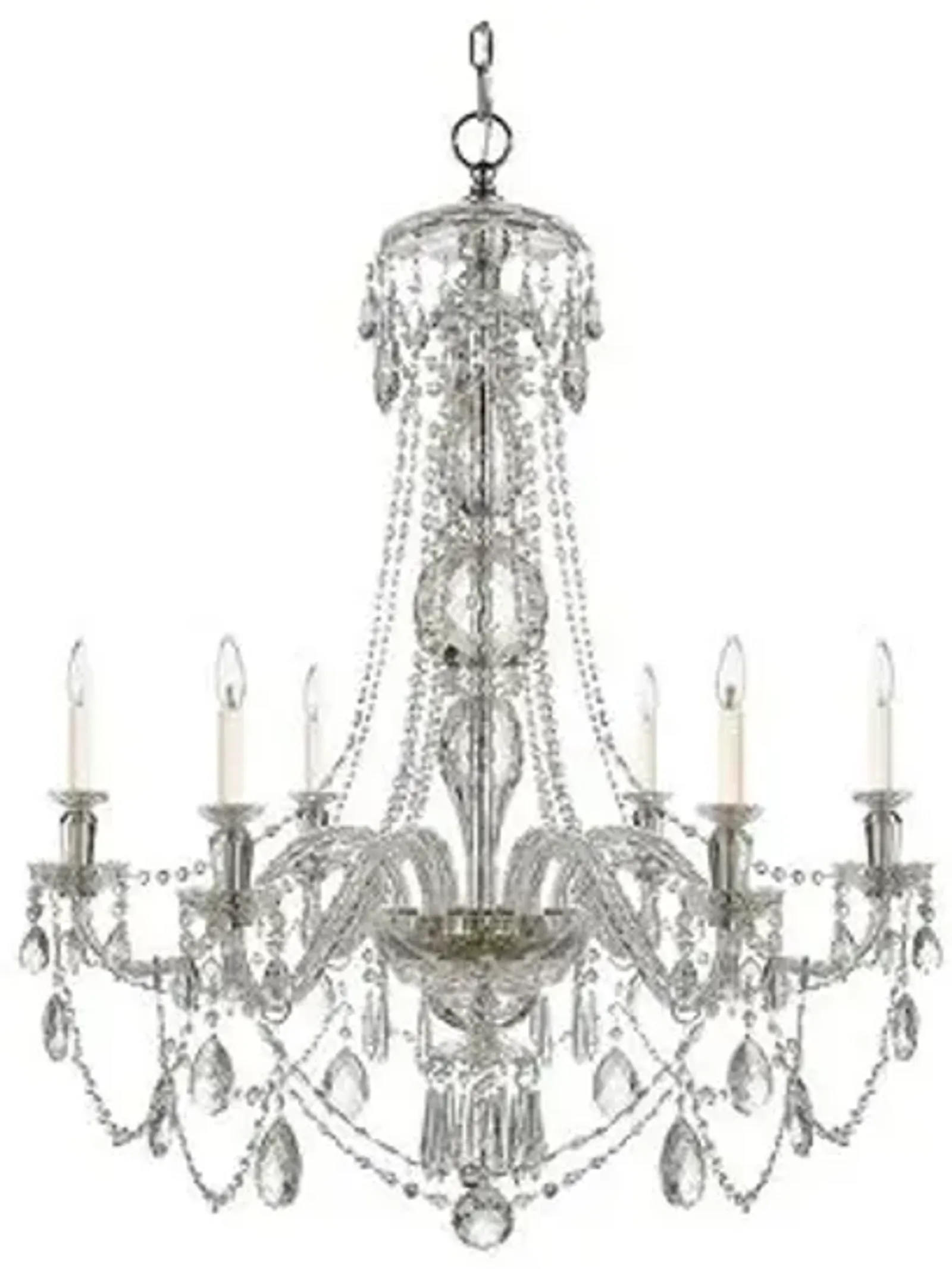 Ralph Lauren Home - Visual Comfort - Daniela Wide 6-Light Chandelier - Crystal - Clear