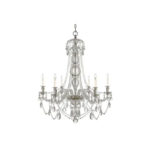 Ralph Lauren Home - Visual Comfort - Daniela Wide 6-Light Chandelier - Crystal - Clear