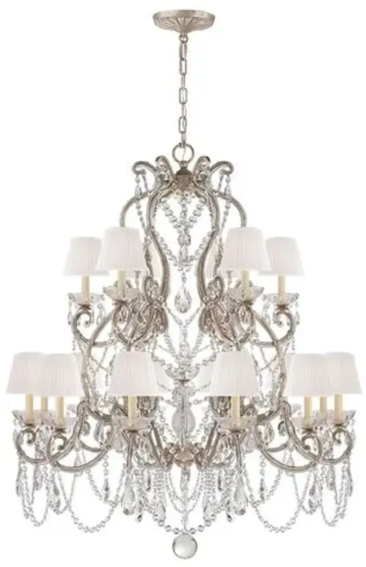 Ralph Lauren Home - Visual Comfort - Adrianna 18-Light Chandelier - Crystal - Silver