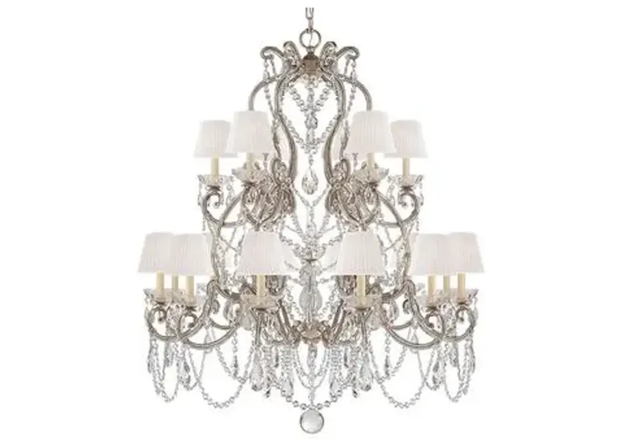 Ralph Lauren Home - Visual Comfort - Adrianna 18-Light Chandelier - Crystal - Silver