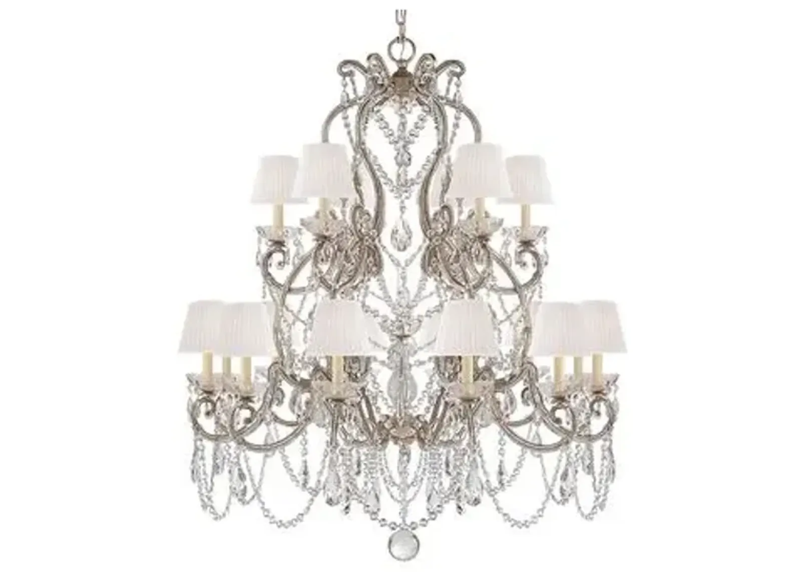 Ralph Lauren Home - Visual Comfort - Adrianna 18-Light Chandelier - Crystal - Silver