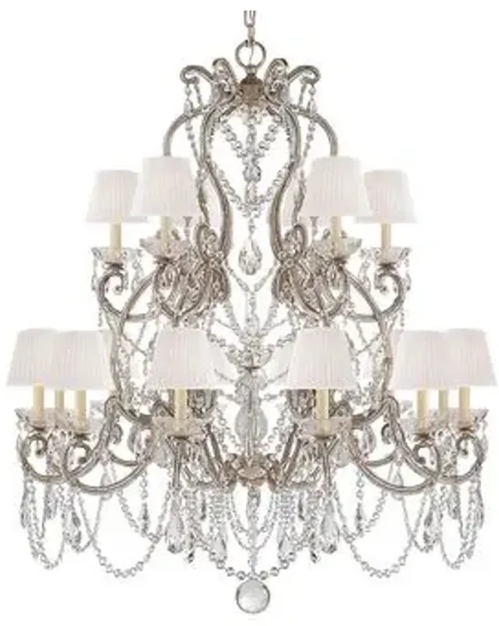 Ralph Lauren Home - Visual Comfort - Adrianna 18-Light Chandelier - Crystal - Silver