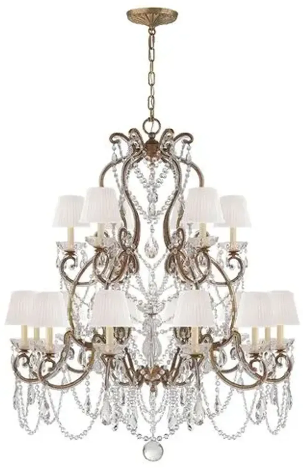 Ralph Lauren Home - Visual Comfort - Adrianna 18-Light Chandelier - Crystal - Gold