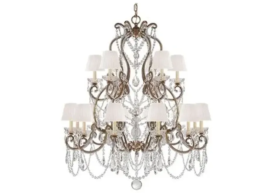 Ralph Lauren Home - Visual Comfort - Adrianna 18-Light Chandelier - Crystal - Gold