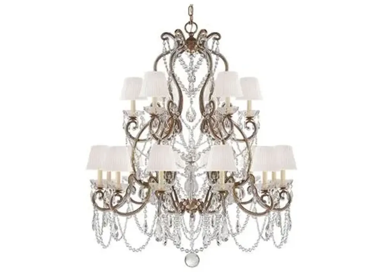 Ralph Lauren Home - Visual Comfort - Adrianna 18-Light Chandelier - Crystal - Gold