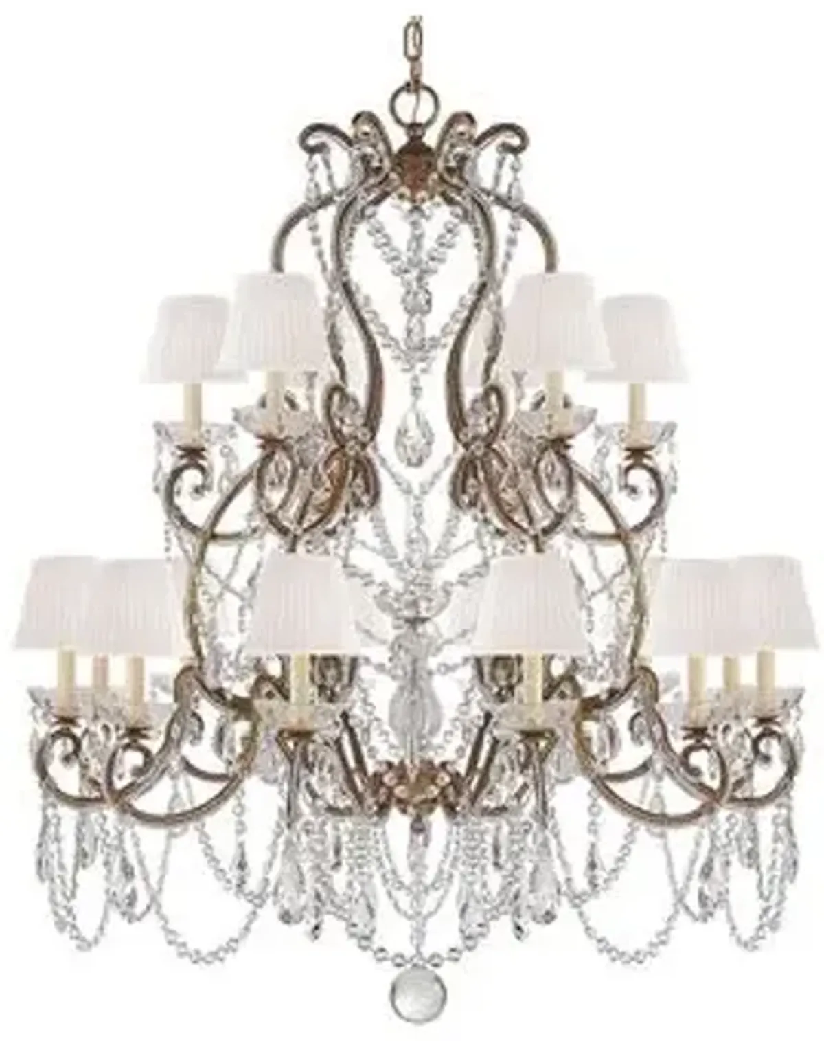 Ralph Lauren Home - Visual Comfort - Adrianna 18-Light Chandelier - Crystal - Gold