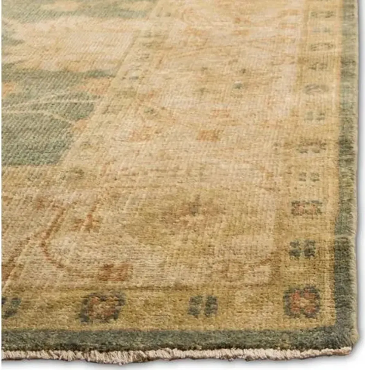 Lucia Oushak Rug - Blue/Beige - Beige