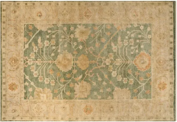 Lucia Oushak Rug, Blue/Beige