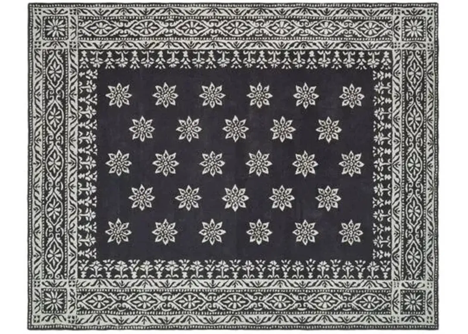 Martha Rug - Black - Black