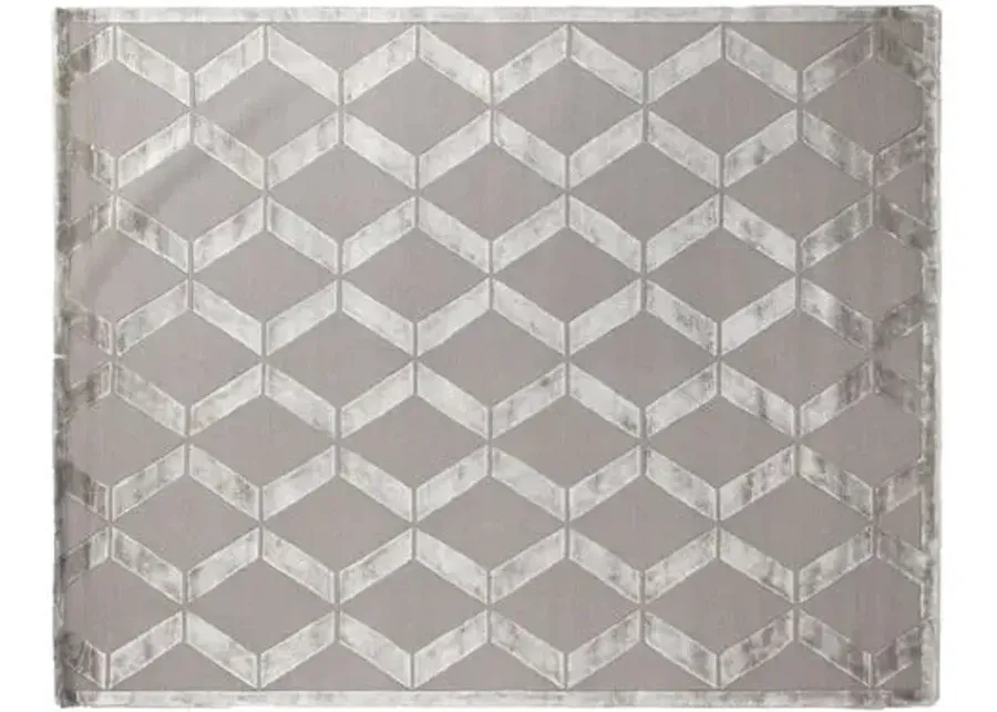 Metro Velvet Rug - Silver Gray - Exquisite Rugs - Gray