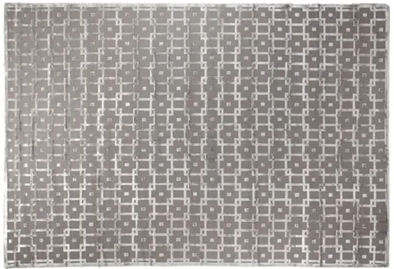 Metro Block Velvet Rug - Silver - Exquisite Rugs - Gray - Gray