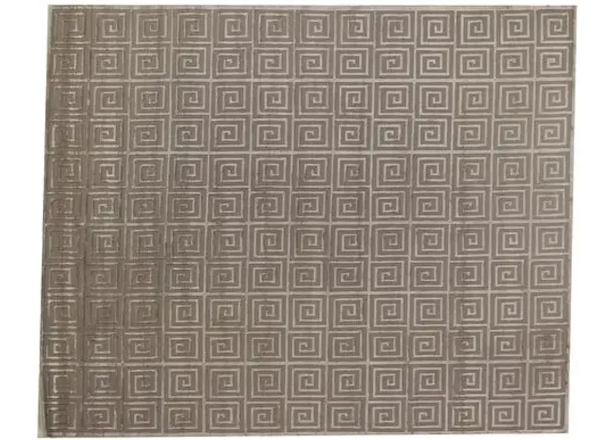 Greek Key Rug - Silver - Exquisite Rugs - Gray - Gray