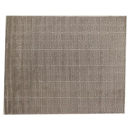 Greek Key Rug - Silver - Exquisite Rugs - Gray - Gray