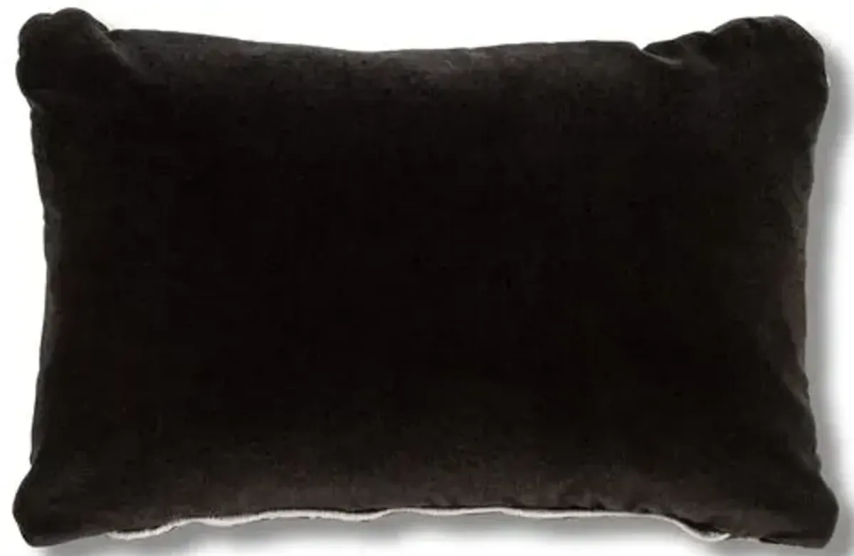 Zebra Hide Lumbar Pillow - Black/White - Le-Coterie