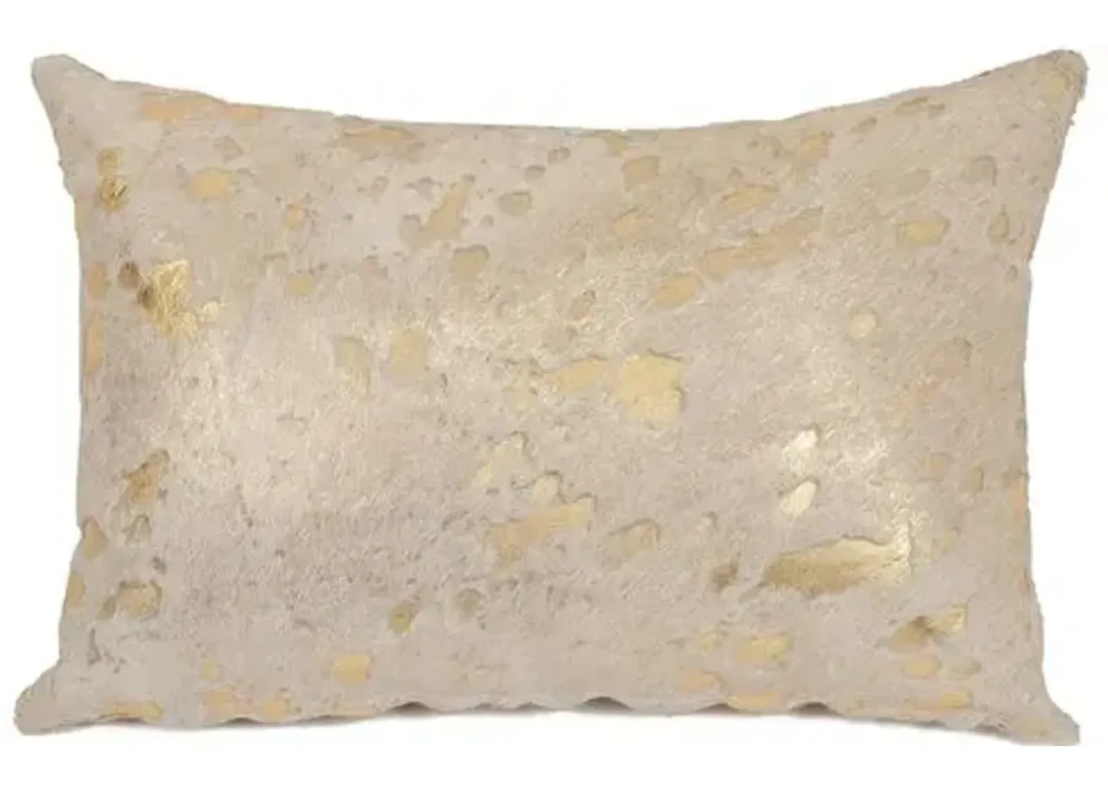 Splash Lumbar Pillow - Gold/White - Le-Coterie