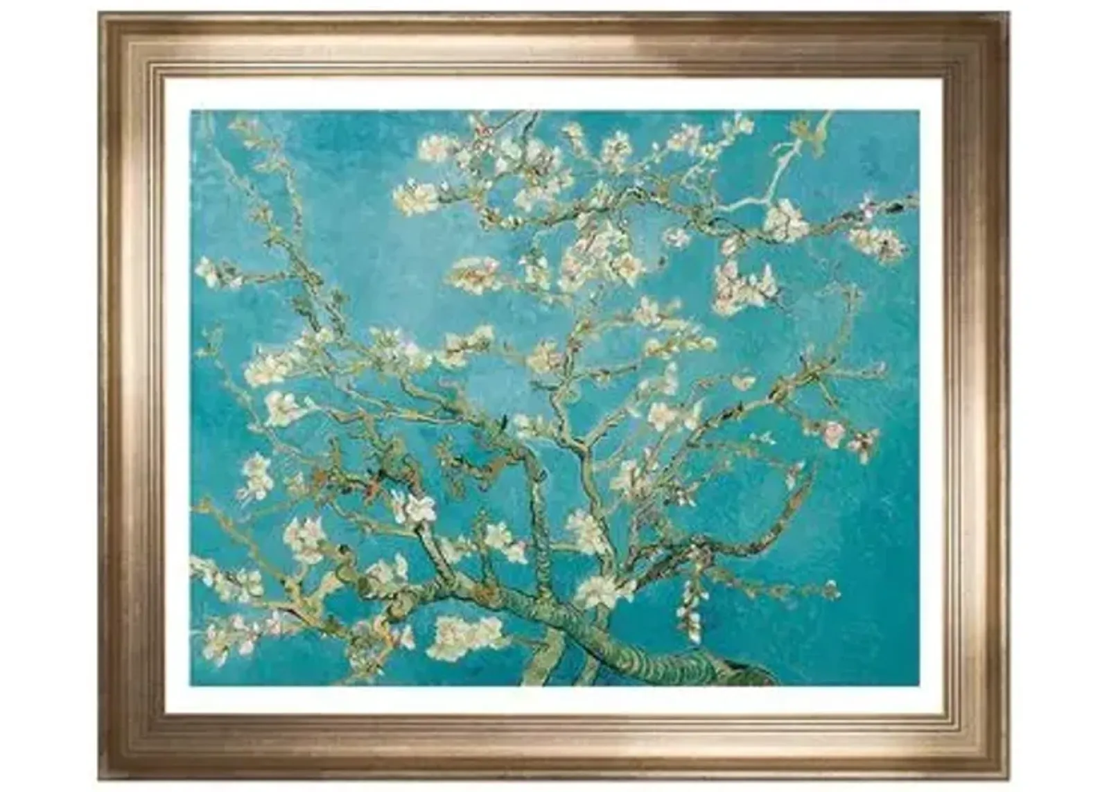 Painting - Van Gogh - Almond Branches in Bloom - 190 - Munn Works - Blue