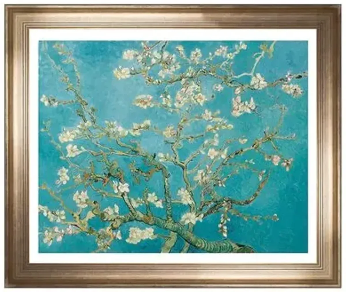 Painting - Van Gogh - Almond Branches in Bloom - 190 - Munn Works - Blue