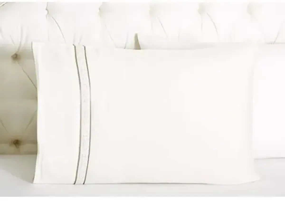 Braille Pillowcase - White/Gray - Kumi Kookoon