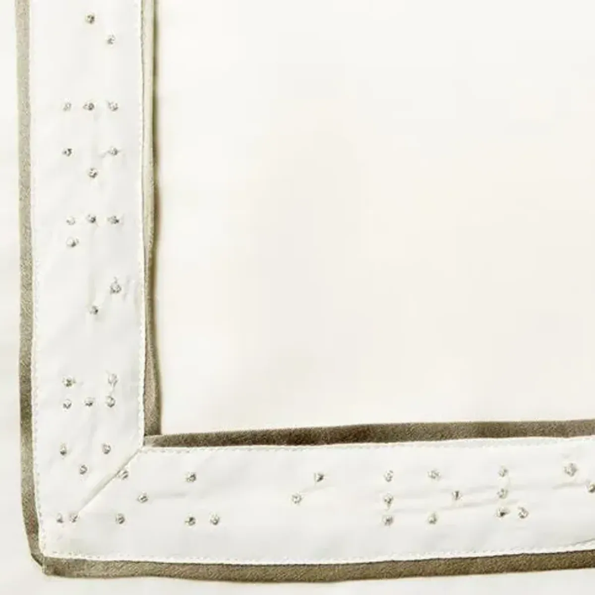 I Love You Braille Euro Sham - White/Gray - Kumi Kookoon