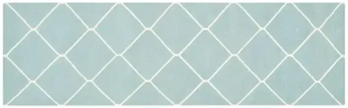 Papillon Dhurrie Rug - Light Blue - Blue