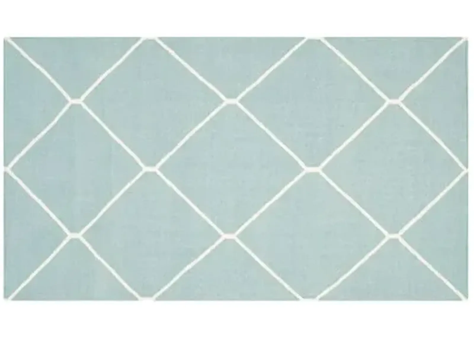 Papillon Dhurrie Rug - Light Blue - Blue