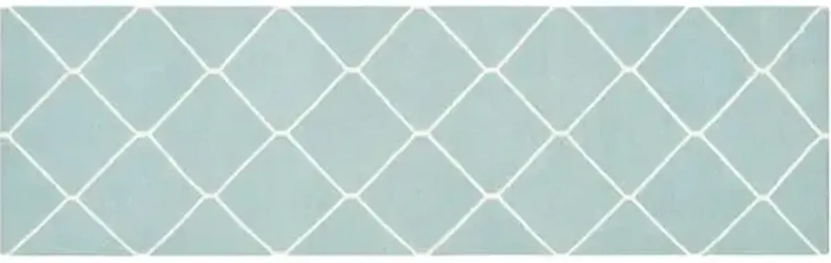 Papillon Dhurrie Rug - Light Blue - Blue