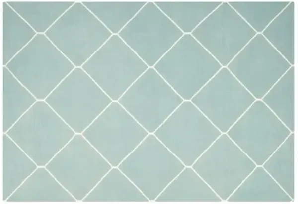 Papillon Dhurrie Rug - Light Blue - Blue