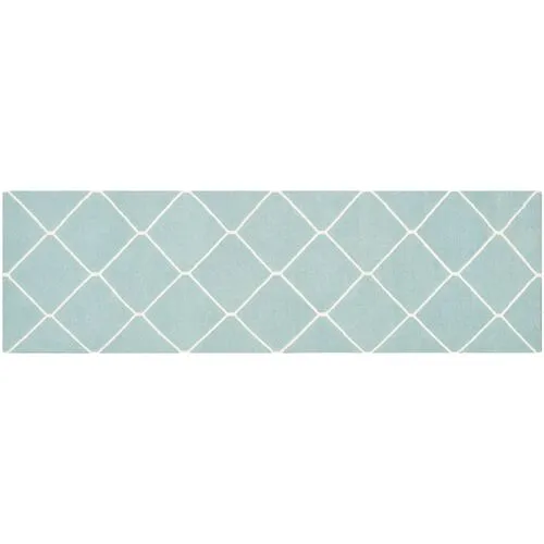 Papillon Dhurrie Rug - Light Blue - Blue