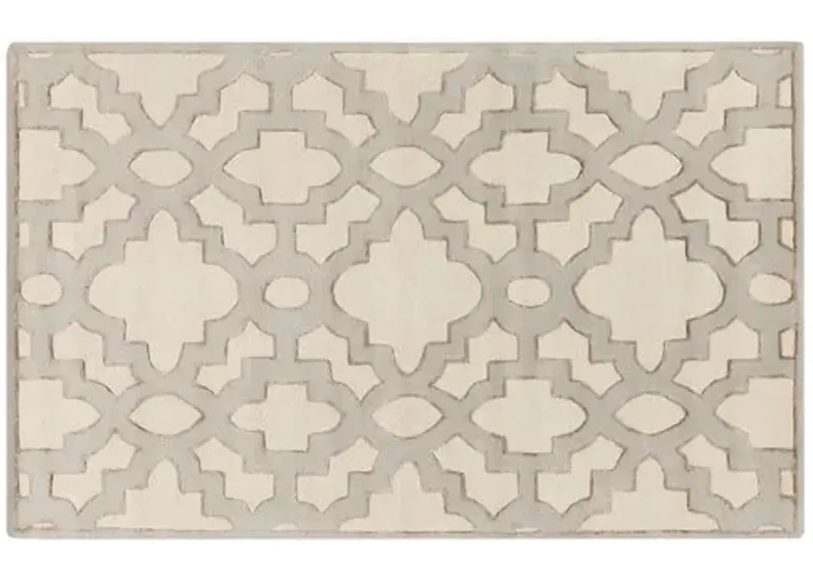 Delilah Rug - Antiqued White - Beige - Beige