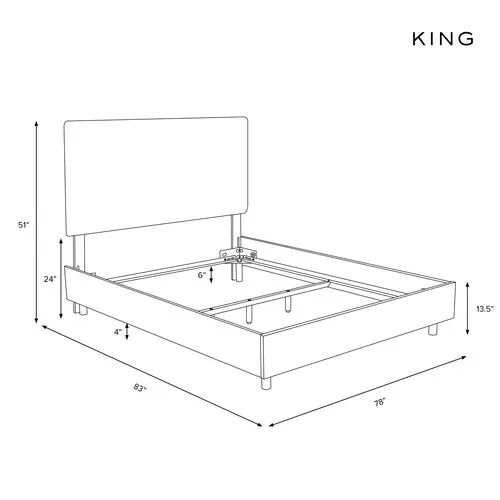 Morgan Bed - Handcrafted - Gray