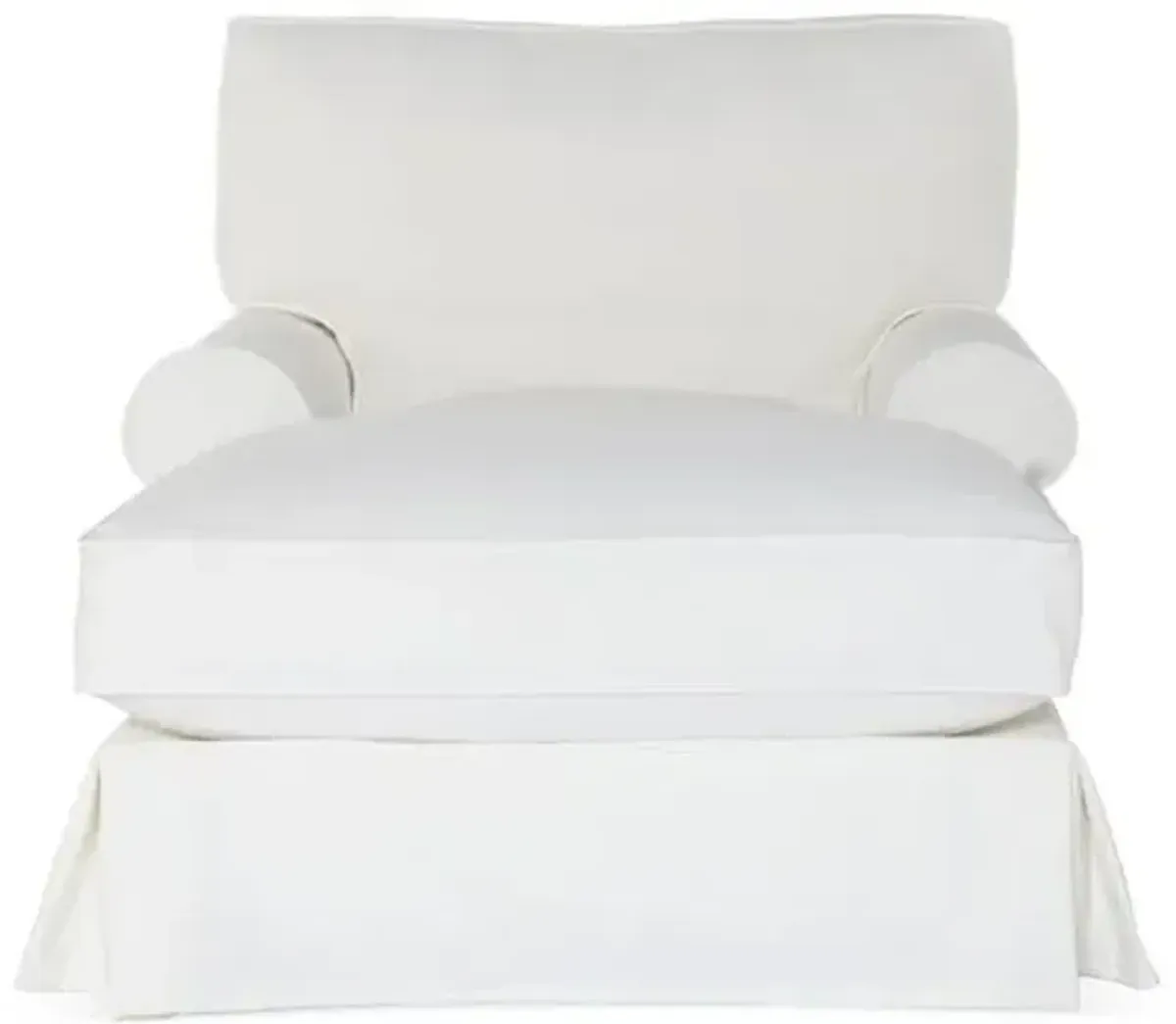 Comfy Slipcovered Chaise - Washable White Denim - Rachel Ashwell - Handcrafted - Comfortable, Sturdy, Stylish