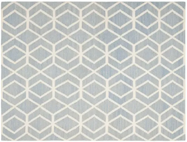 Xenia Dhurrie - Blue/Ivory