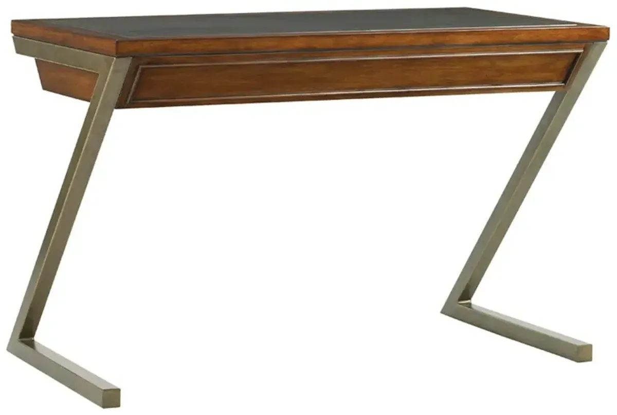Harborview Leather-Top Desk, Chocolate