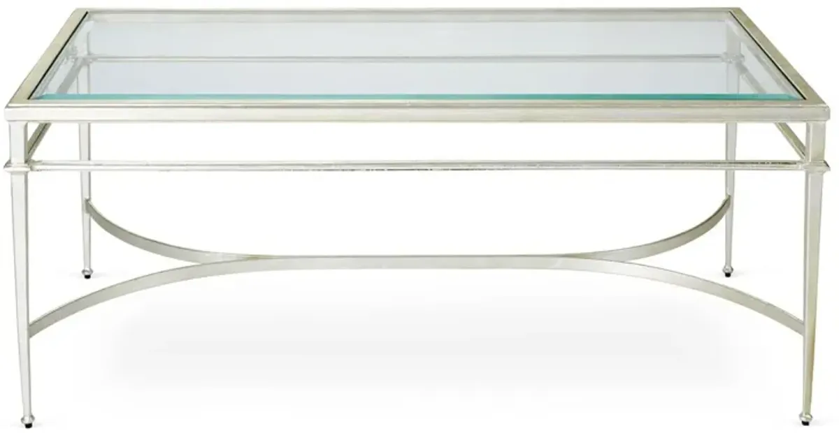 Crosby 48" Coffee Table, Silver Leaf