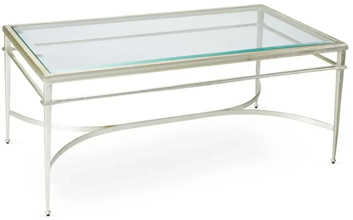 Crosby 48" Coffee Table, Silver Leaf