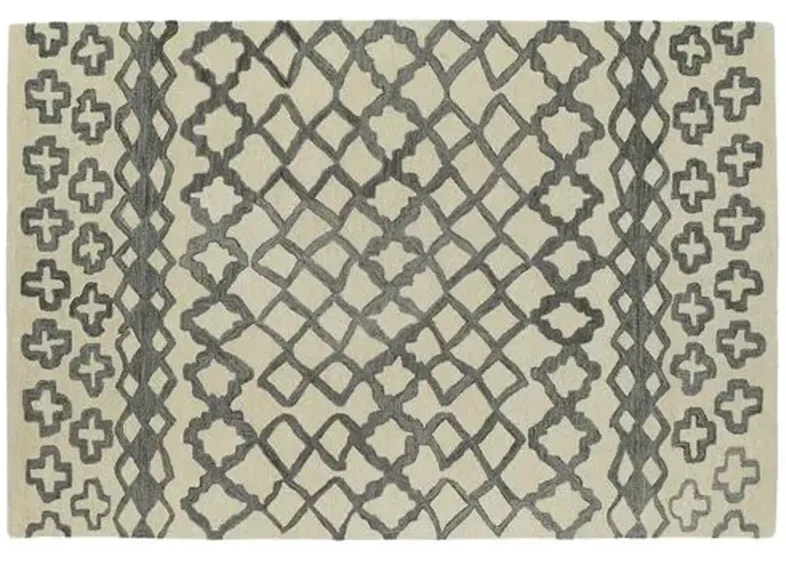 Rockwell Rug - Gray - Beige - Beige