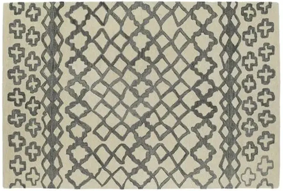 Rockwell Rug - Gray - Beige - Beige