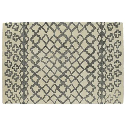 Rockwell Rug - Gray - Beige - Beige