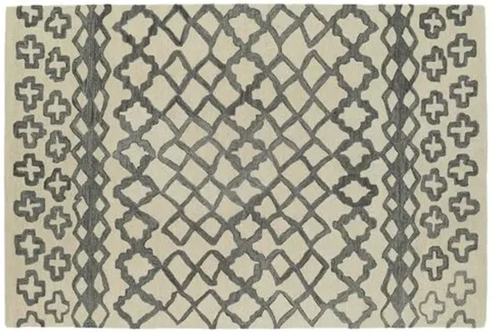 Rockwell Rug - Gray - Beige - Beige