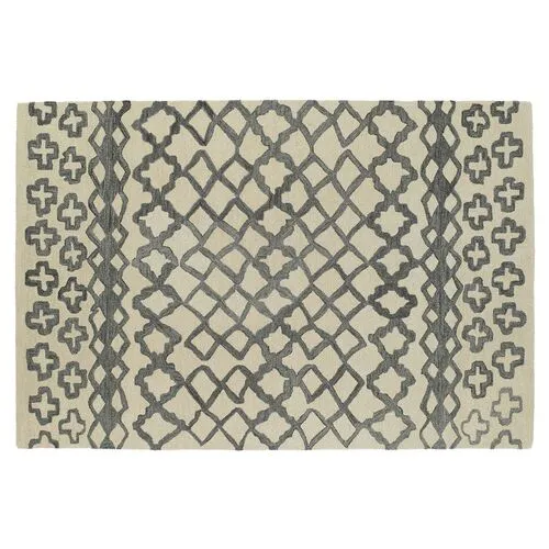 Rockwell Rug - Gray - Beige - Beige