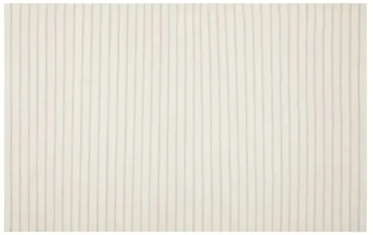 Athena Dhurrie Rug - White - White