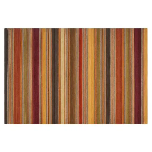 Sobral Flat-Weave Rug - Gold - Brown - Brown