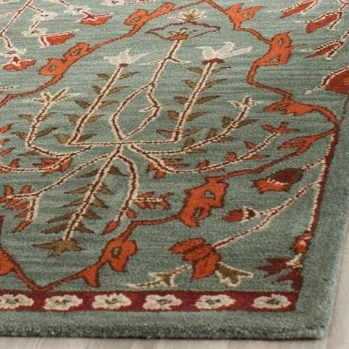 Brent Rug - Blue/Rust - Blue