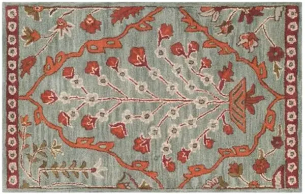 Brent Rug - Blue/Rust - Blue