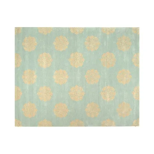 Greenwich Rug - Turquoise - Gray - Gray