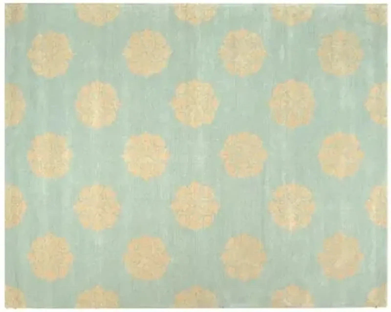 Greenwich Rug - Turquoise - Gray - Gray