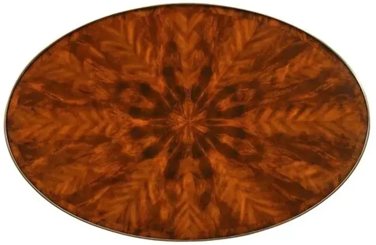 Circles 52" Oval Cocktail Table - Tawny - Theodore Alexander - Brown