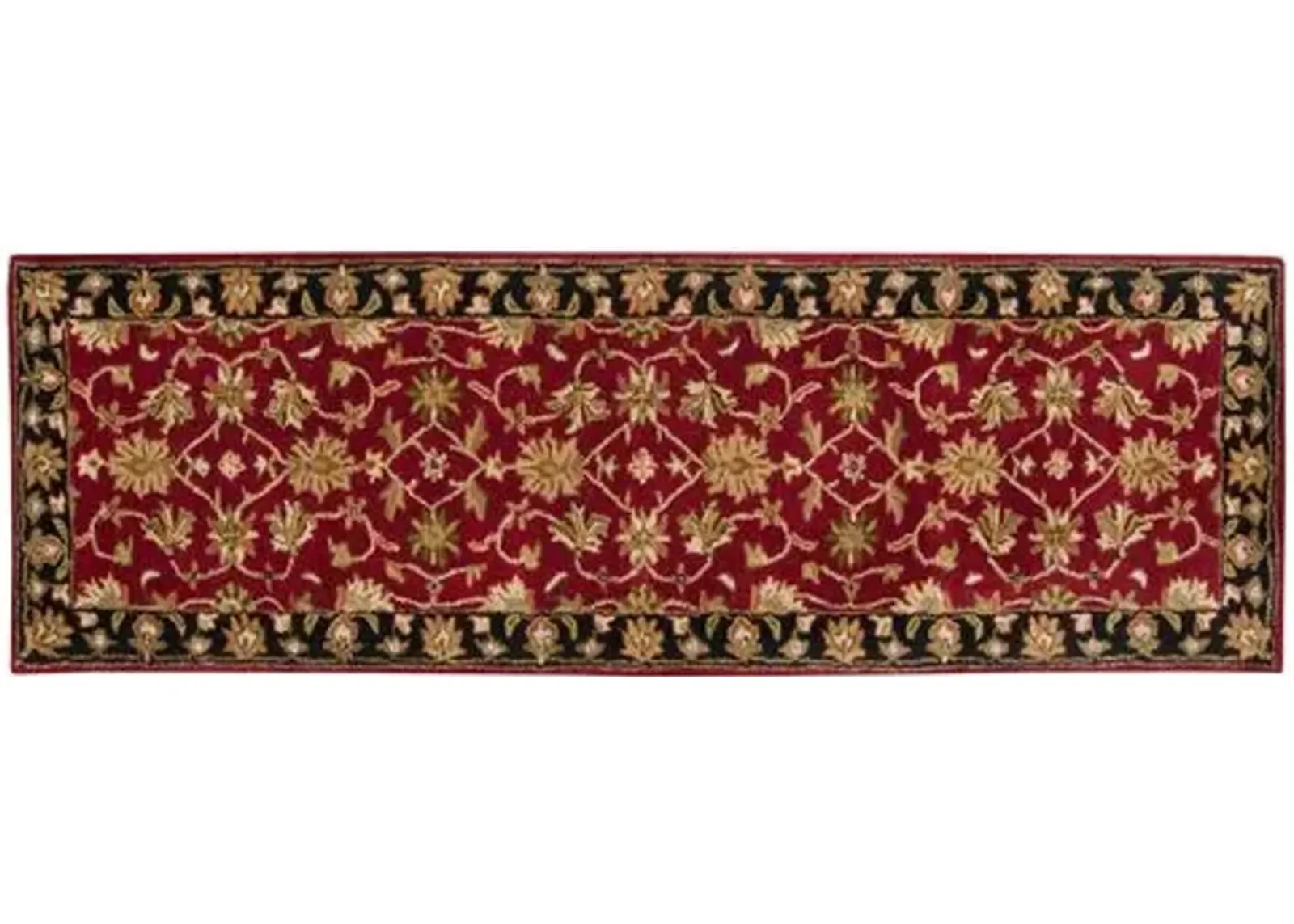 Petunia Rug - Wine/Black - Red - Red