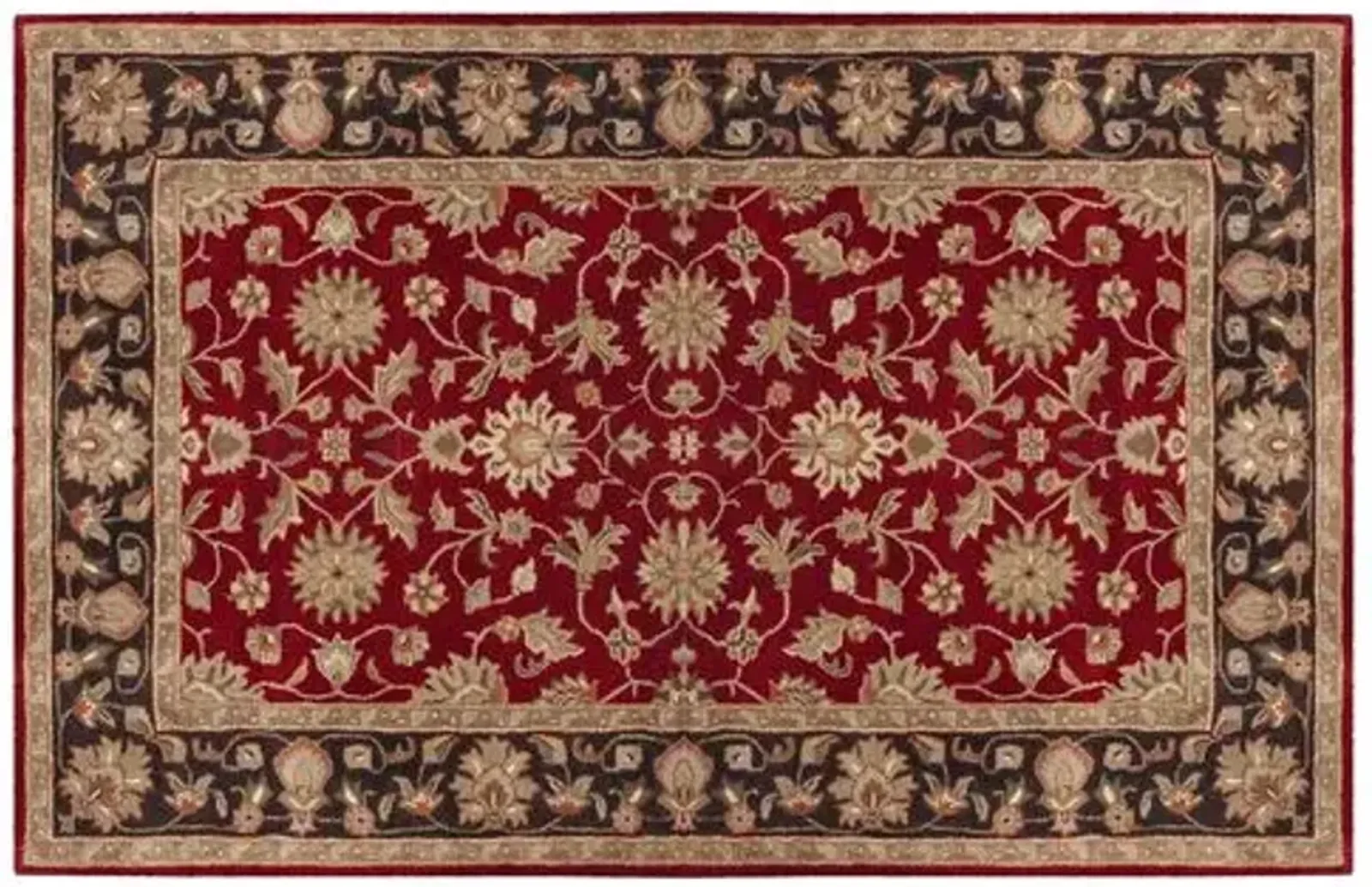 Petunia Rug - Wine/Black - Red - Red