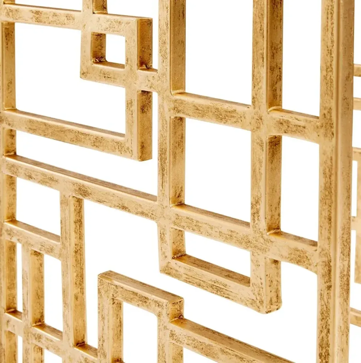 Picabia Modern Glass Side Table, Gold